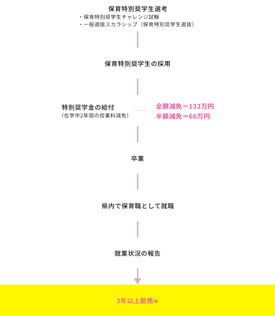 「保育特別奨学生」採用後の流れ